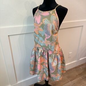 Free People Cream Halter Mini Sundress